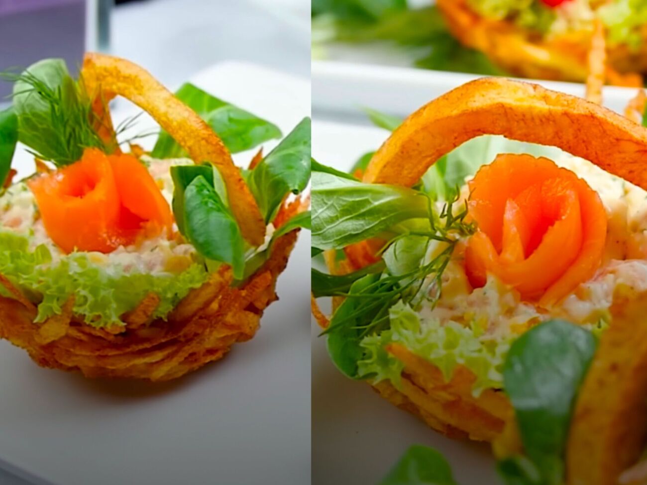 Вигляд хрумких картопляних кошиків уразить гостей