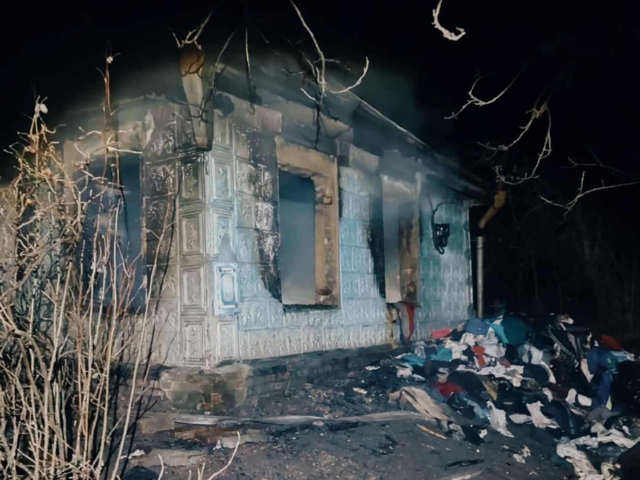 Горел частный дом
