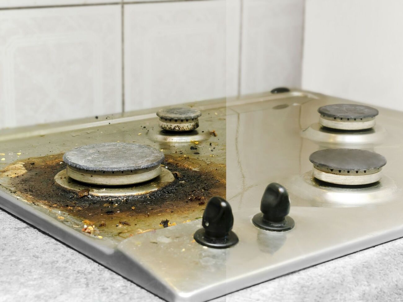 Чтобы избавиться от жира на кухне, можно использовать кукурузный крахмал