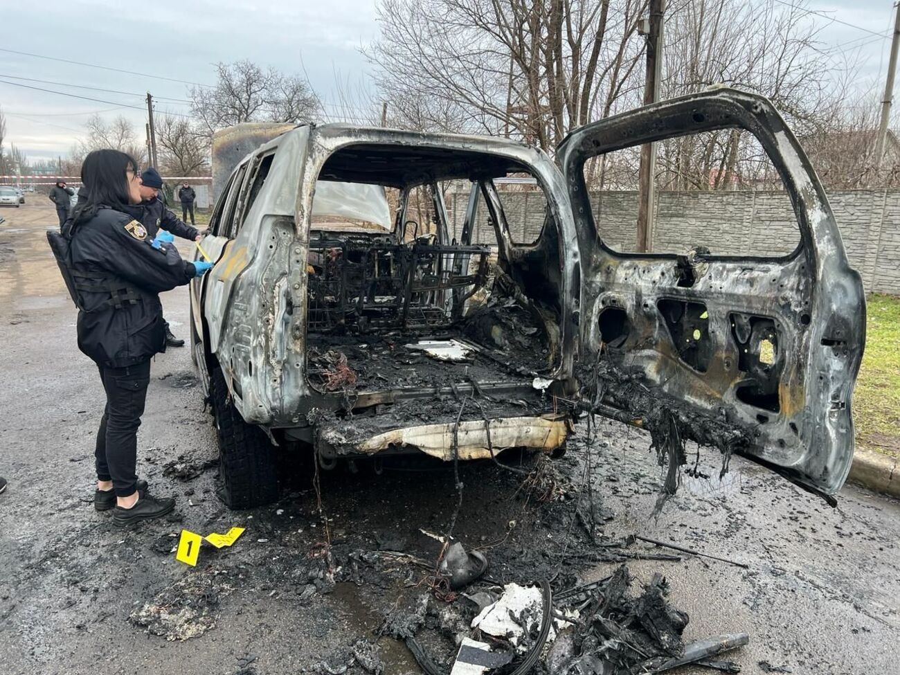 После убийства заммэра Никополя подозреваемый бросил в его машину гранату