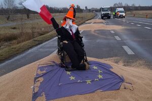 Розсипане з українських вантажівок зерно досі не прибрали