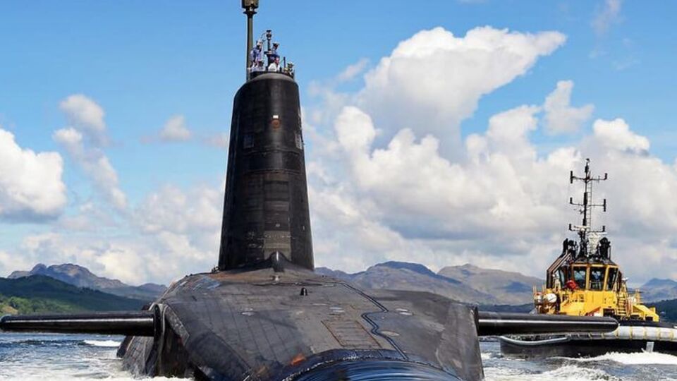 Подводная лодка HMS Vanguard уже вышла в Атлантический океан для испытаний