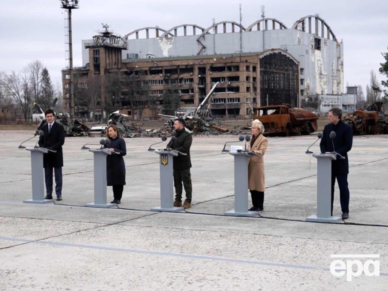 Президент України і лідери Європи приїхали у Гостомель