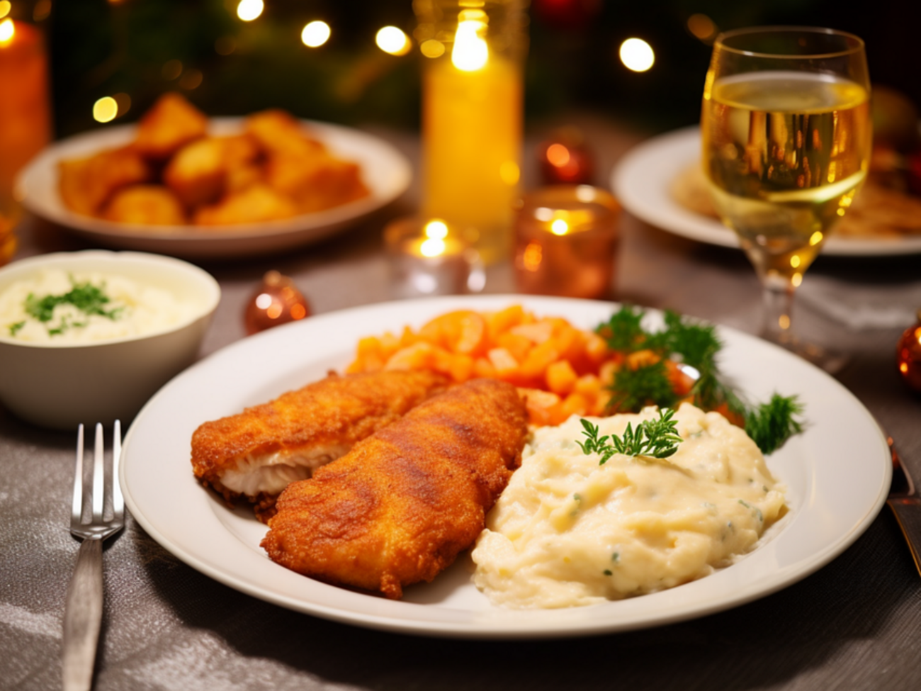 Составляющие блюда нужно размещать на тарелке рядом