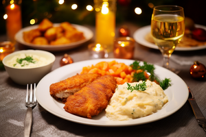 Составляющие блюда нужно размещать на тарелке рядом