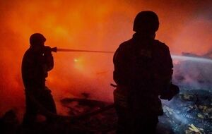 Пожежники гасили пожежу у Львівській області після прильоту російського дрона-камікадзе