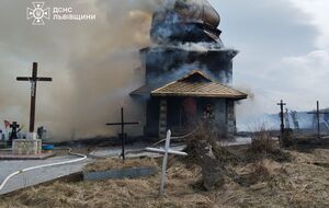 Сгоревший храм находился на местном кладбище