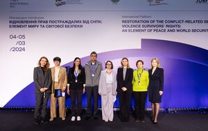 Открыла конференцию, посвященную созданию правового механизма репараций пострадавшим от сексуального насилия во время вооруженных конфликтов, Зеленская