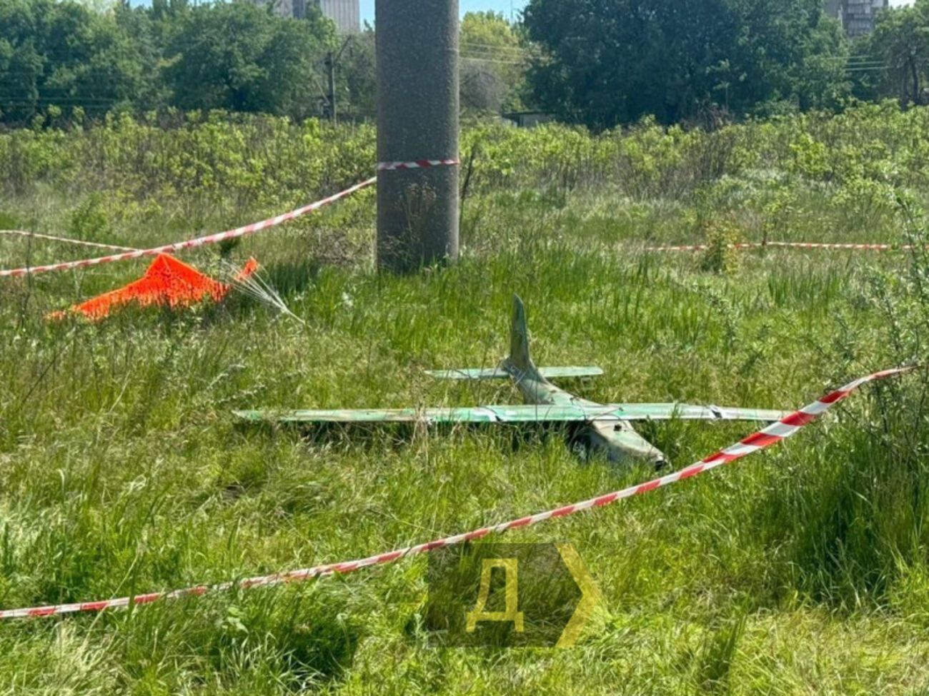 Один зі збитих екіпажем Як-52 в Одесі російських безпілотників