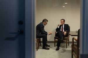 Во время визита в Киев Кэмерон в том числе встретился с главой МИД Украины