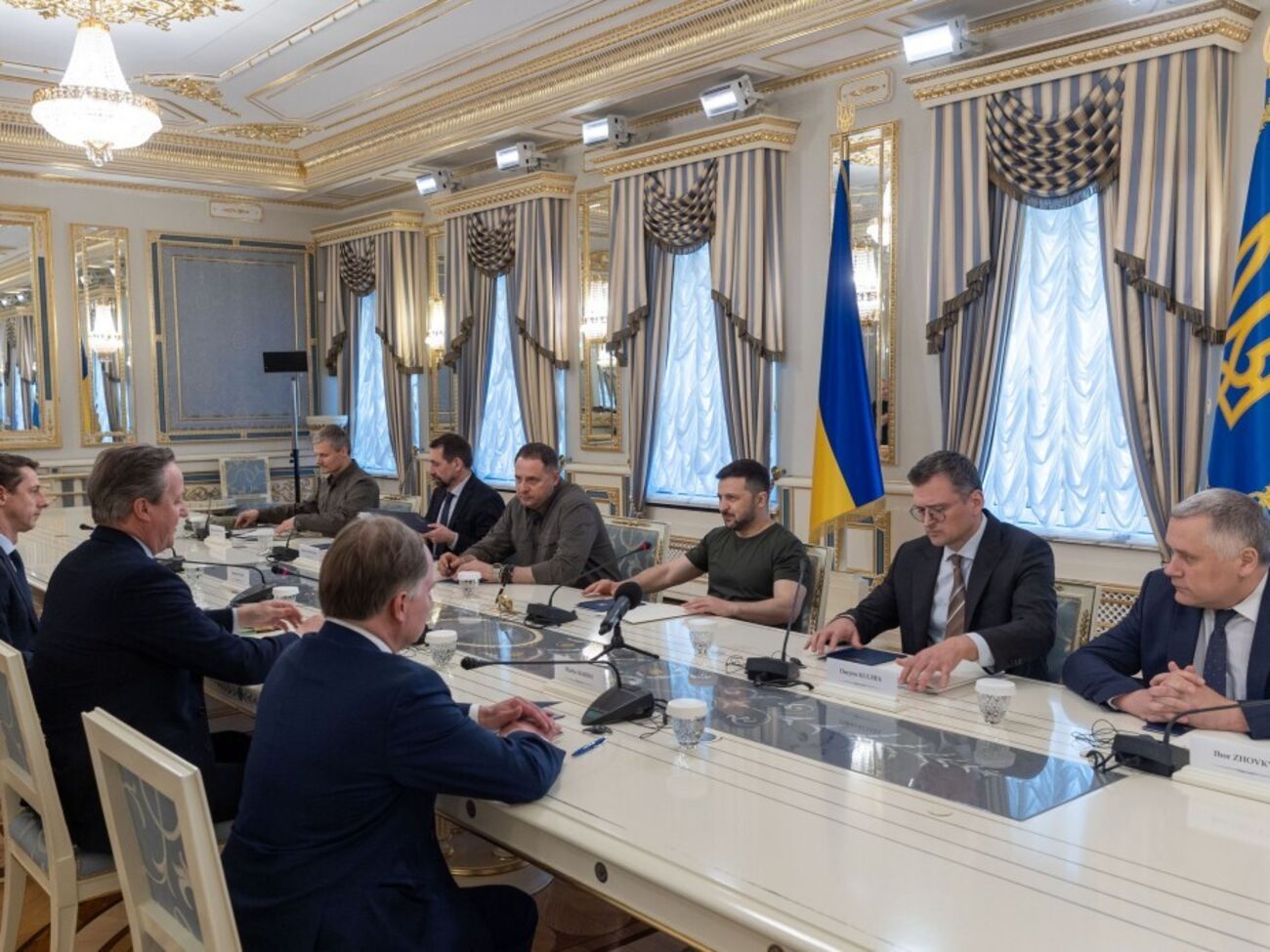 Зеленский принял Кэмерона в Киеве, говорили о дипломатии и военной помощи Украине