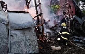 Обломки Shahed вызвали пожар в Винницкой области, к 5.00 его потушили