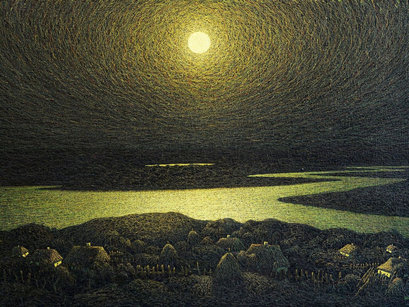 Картину "Зійшов місяць над Дніпром" Марчук написав 1980 року