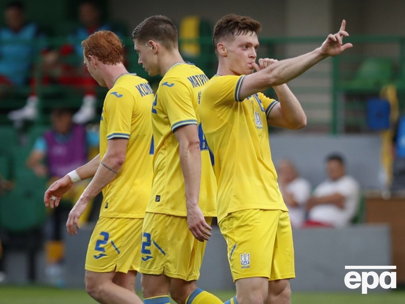 Цыганков празднует гол в ворота сборной Молдовы