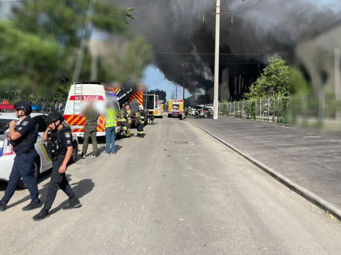 Після прильоту в Одесі почалася пожежа