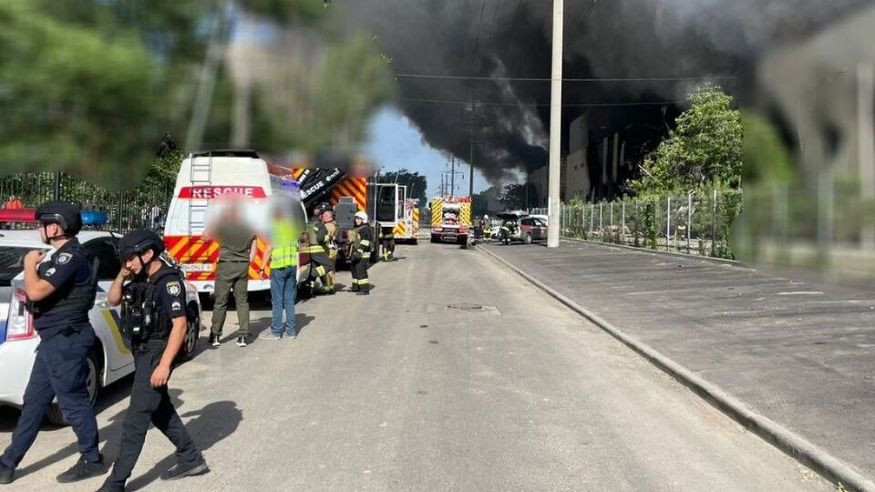 Після прильоту в Одесі почалася пожежа