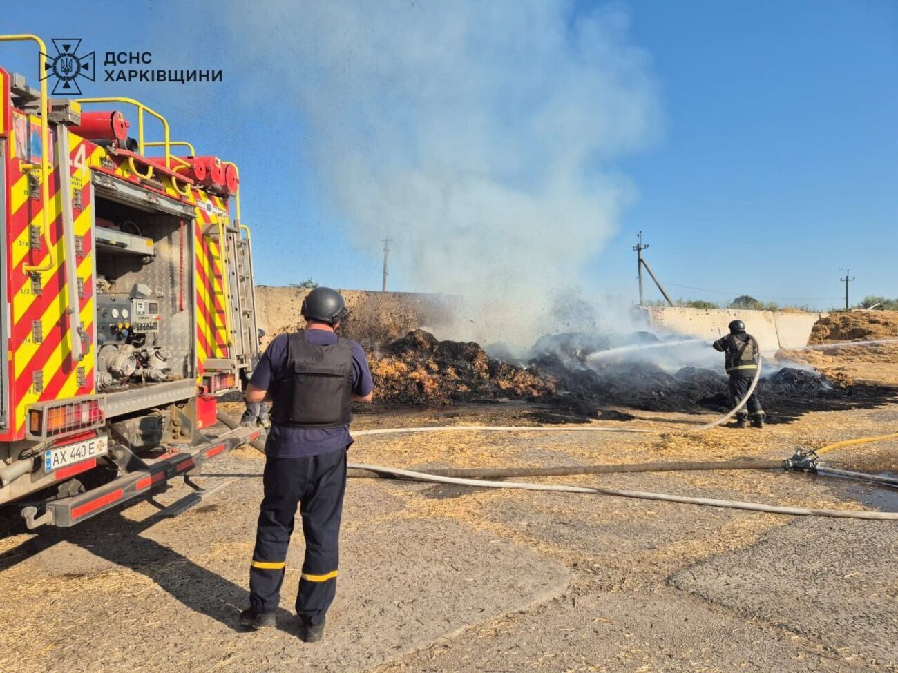 Унаслідок удару виникла пожежа