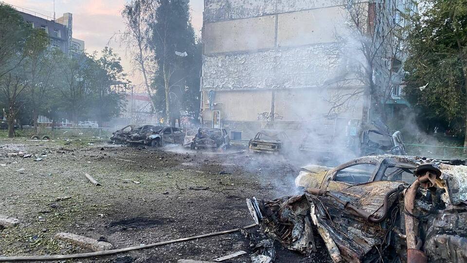 Удар пришелся по центральной части города