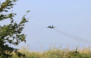 Штурмовик Су-25 упал во время плановых учений