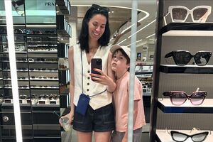 Ефросинина отдыхала с сыном