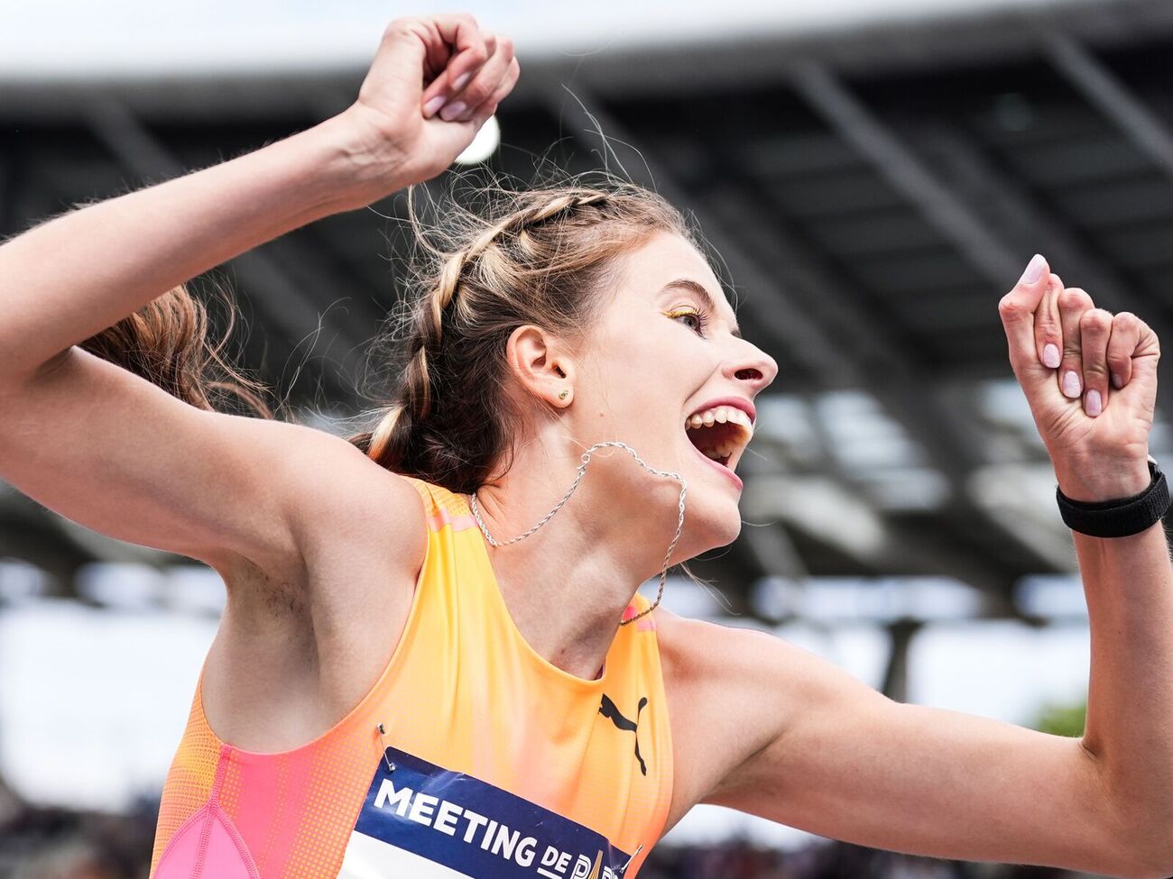 Магучих 7 июля на соревнованиях в Париже с первой попытки прыгнула на 2,10 м