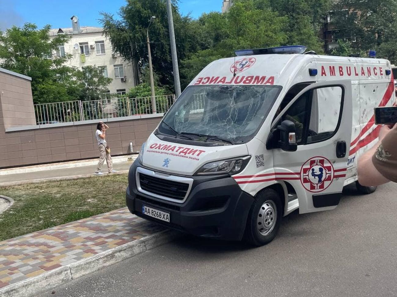 Зазнала пошкоджень лікарня "Охматдит"