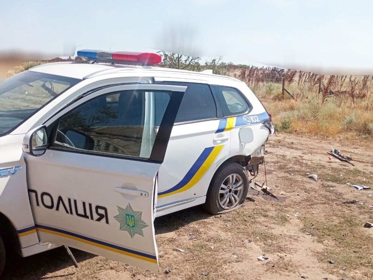 Росіяни атакували службовий автомобіль FPV-дроном, зазначили в поліції