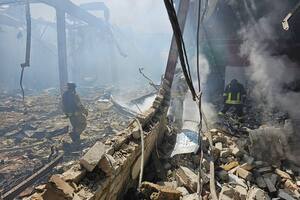 Пожар в супермаркете потушили