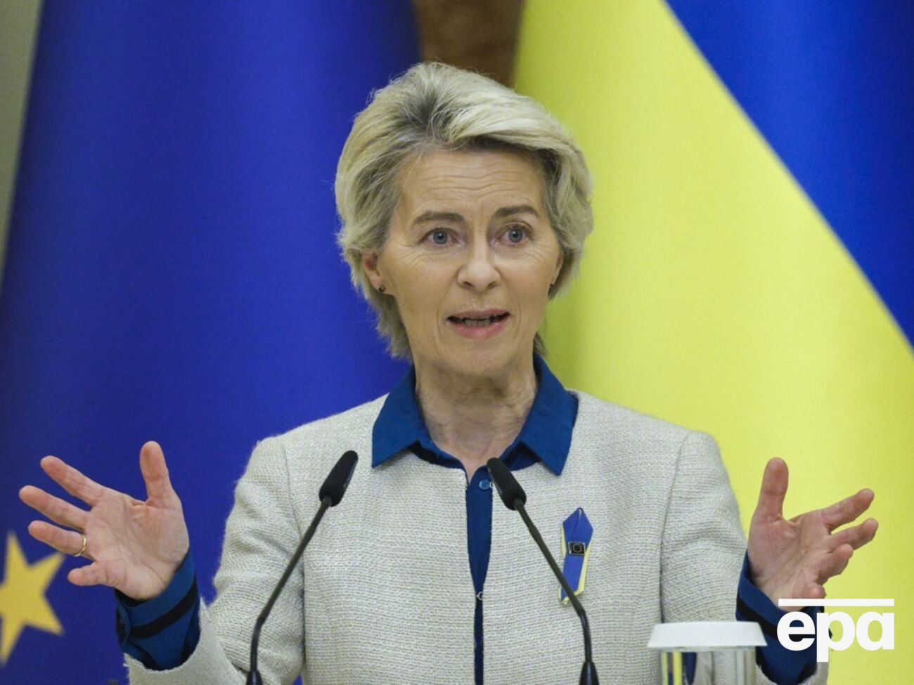 Урсула фон дер Ляйен говорит, что только за счет восстановления поврежденных энергообъектов и объединения энергосистемы Украины с системой ЕС удастся покрыть более 25% потребностей Украины зимой