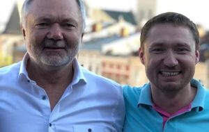 Зиновий Козицкий (слева) купил базу отдыха уже с отремонтированной дорогой, утверждает его сын