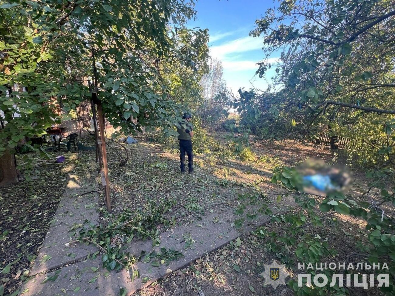 Російські снаряди влучили у подвір'я приватного домоволодіння в Марганці, повідомили в поліції