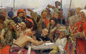 Картину "Запорожцы пишут письмо турецкому султану" Репин создавал в течение 1880–1891 годов