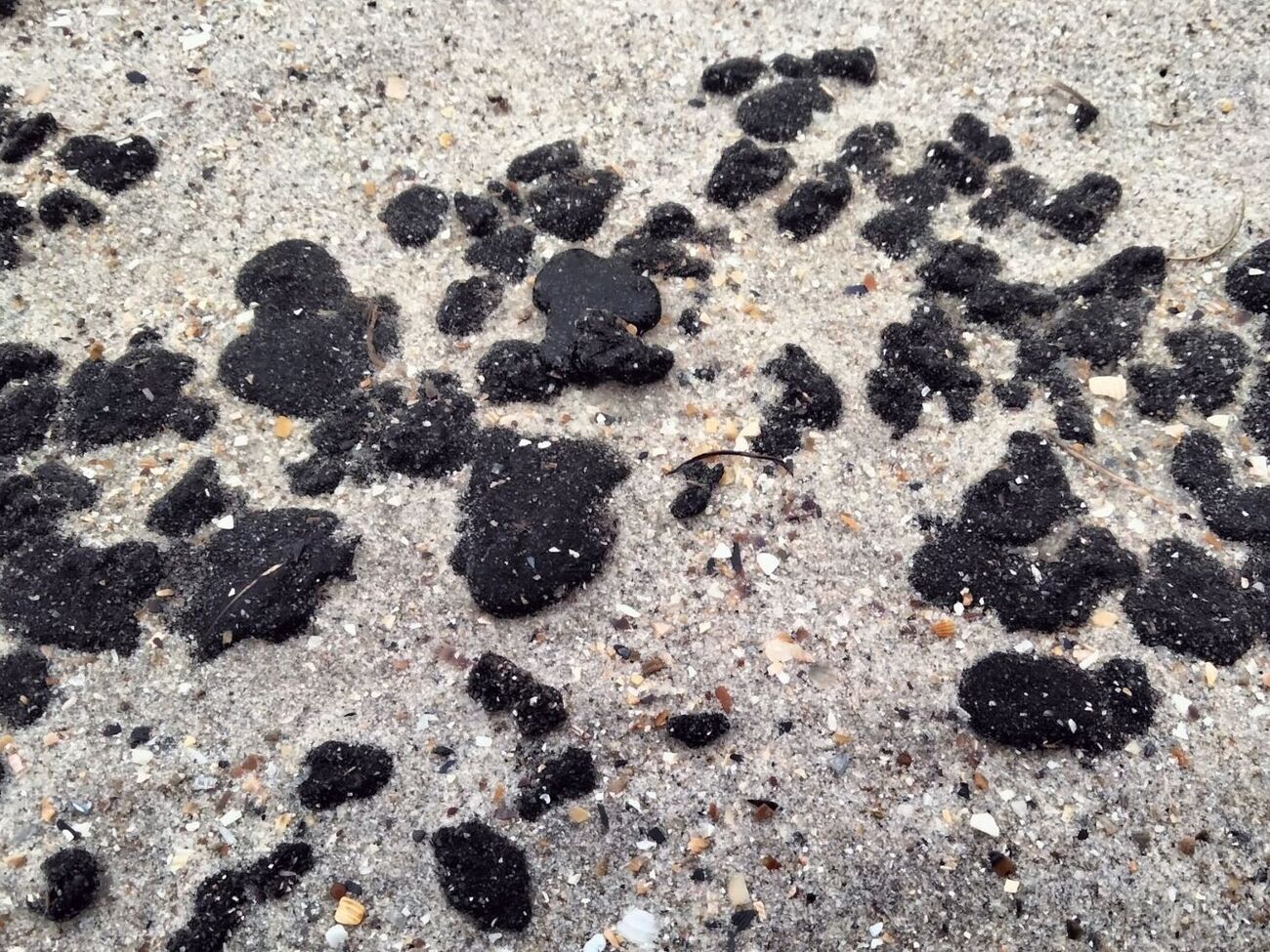 Нафтопродукти винесло на піщаний пересип після шторму