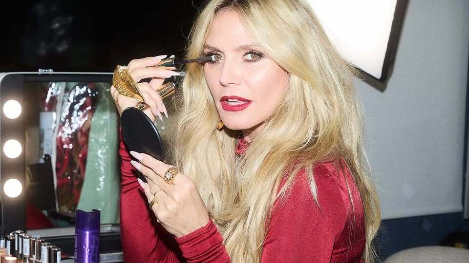 Клум показала себя перед съемками