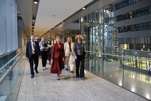 Стефанішина (по центру) розповіла, що на зустрічах у Брюсселі партнери порушували питання публічних скандалів між Міноборони та АОЗ