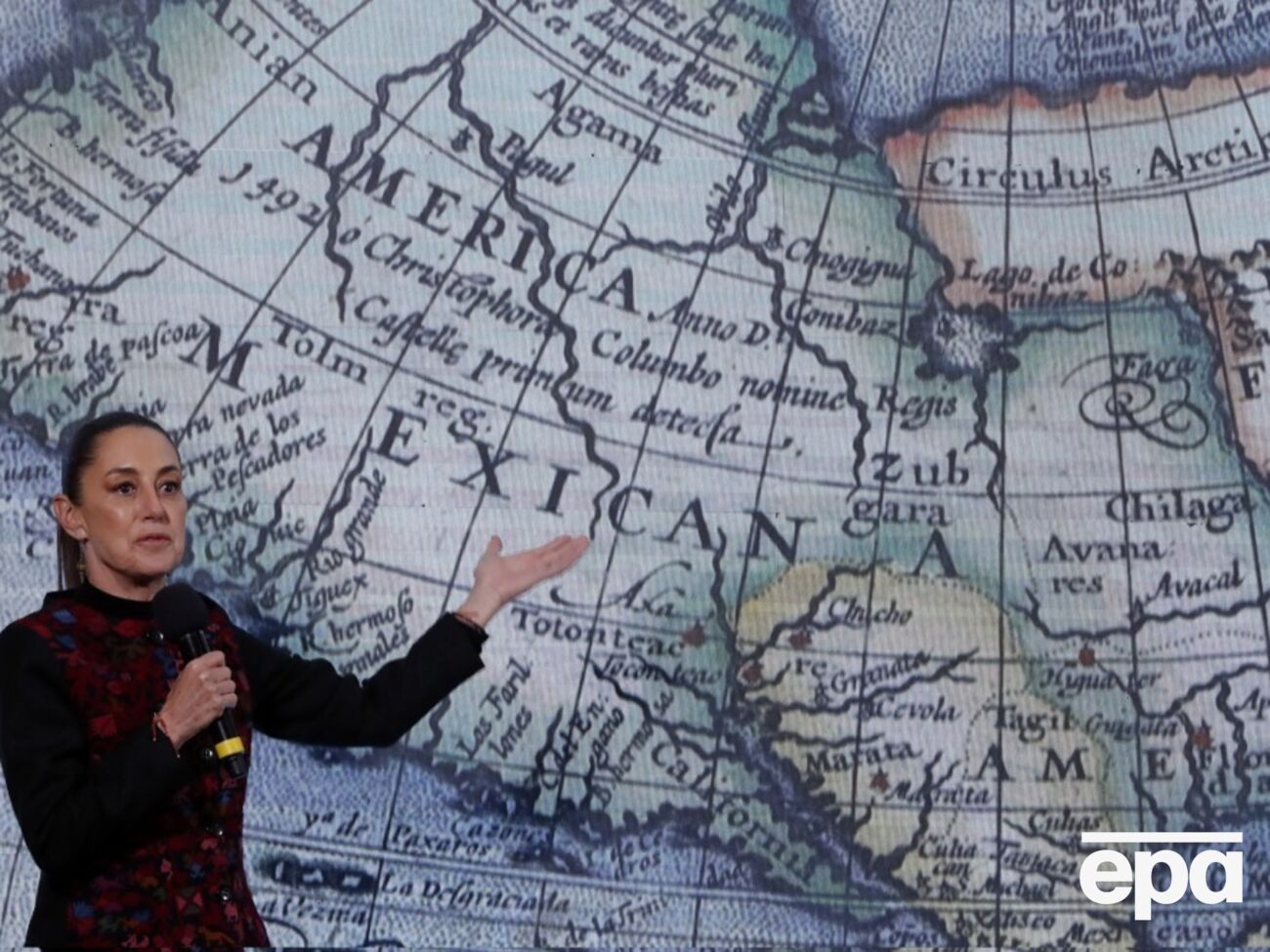 Шейнбаум показала карту с Мексиканской Америкой