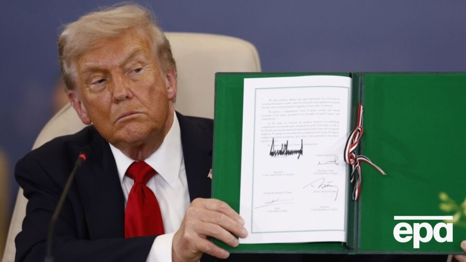 Подписание соглашения о прекращении огня в Газе Трамп назвал историческим моментом для всего мира