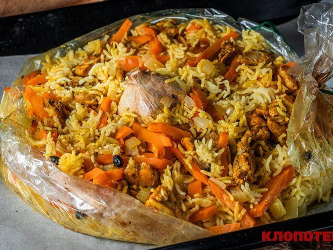 После запекания нужно дать блюду стабилизироваться в закрытом рукаве