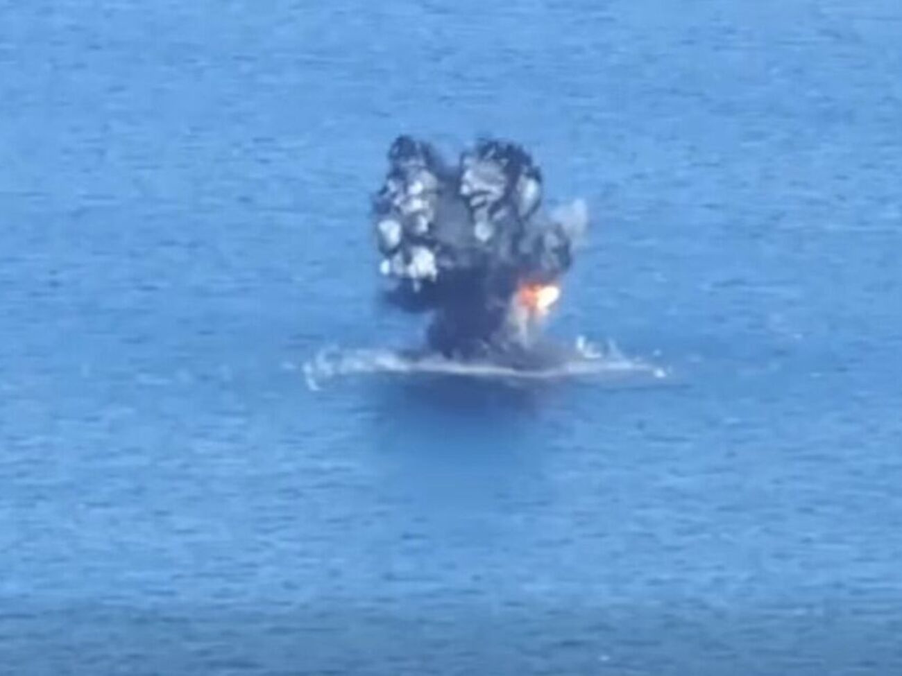Объект взорвали в море