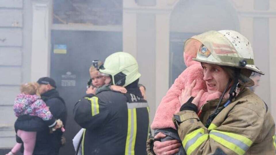 В момент попадания дронами в детский сад Харькова дети находились в укрытии