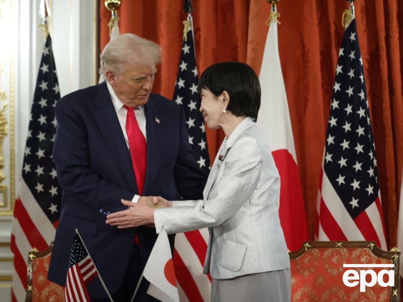 Такаити заявила, что "очень впечатлена и вдохновлена" Трампом