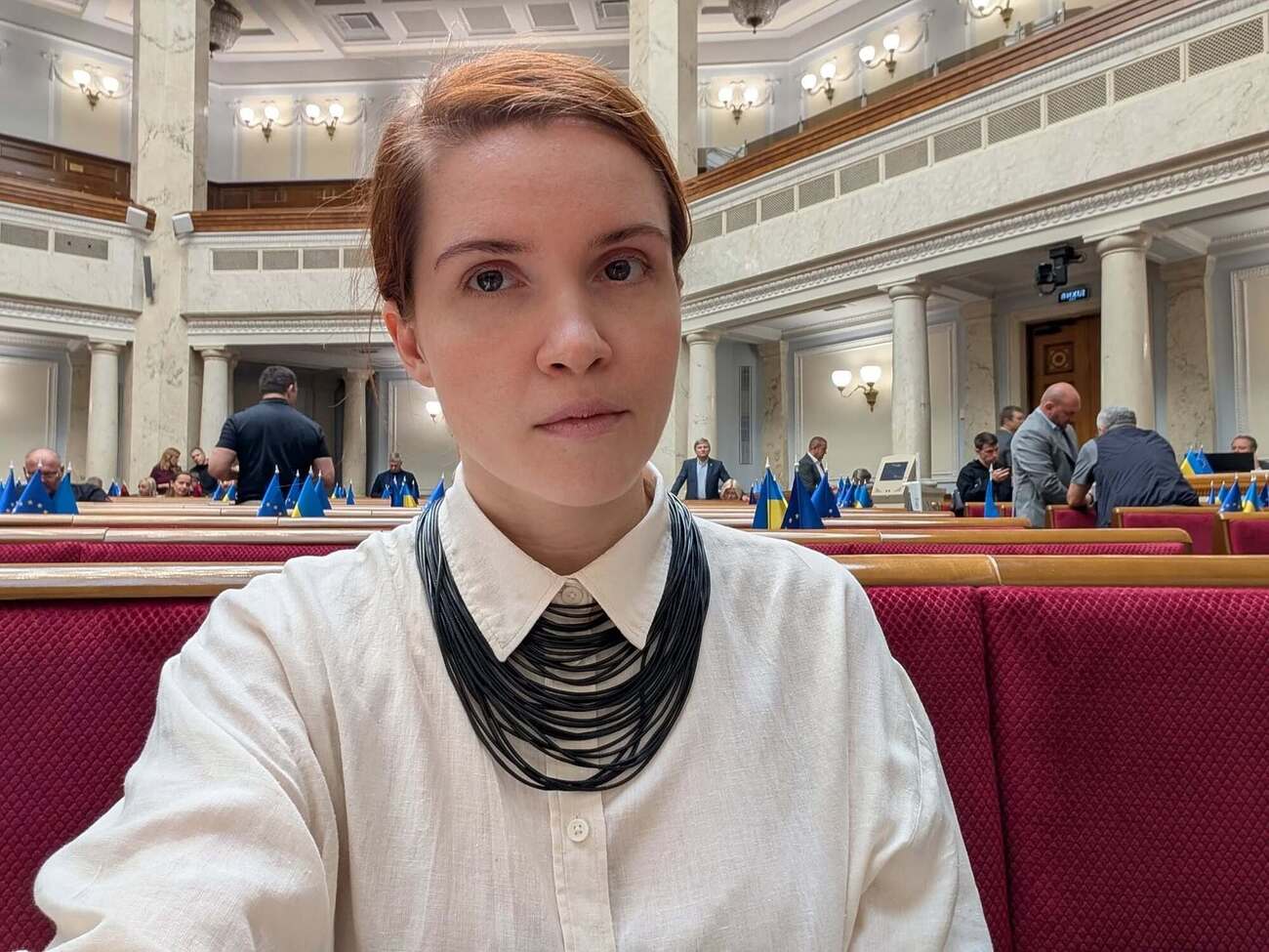 Безугла зняла відео з-під дверей комітету Ради