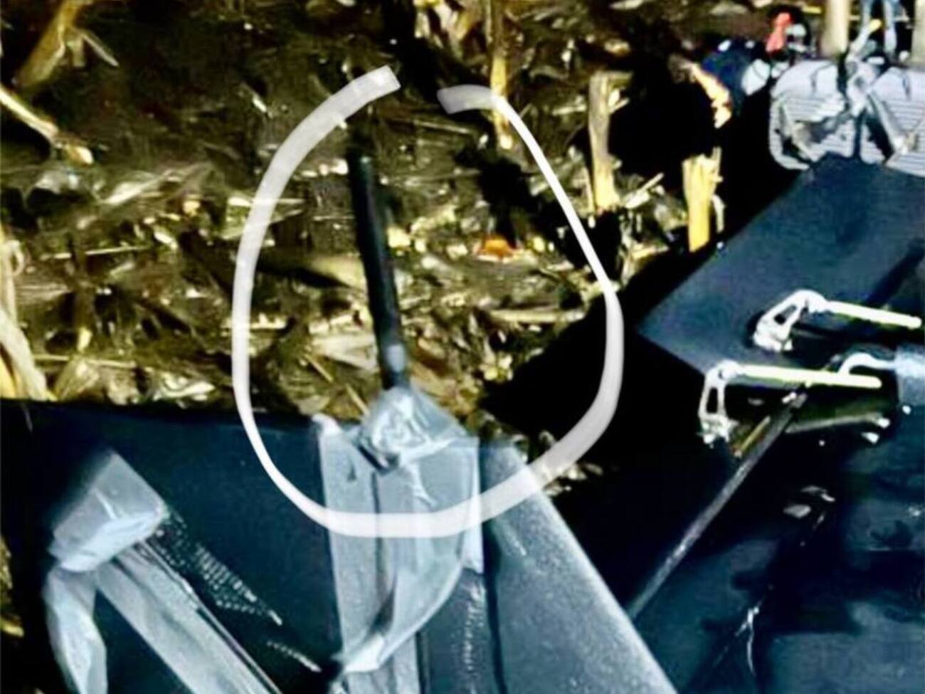 Беспилотник Shahed с камерой заднего вида имеет антенны на краях хвоста