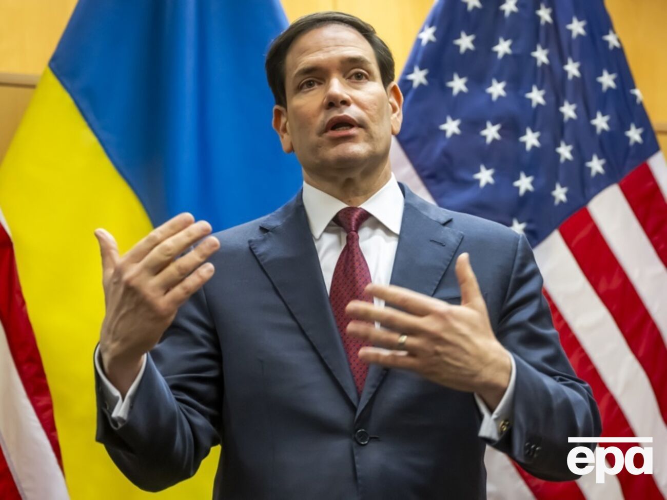 Трамп договорится о долгосрочных гарантиях безопасности для Украины, но позже, сказал европейским чиновникам Рубио (на фото)