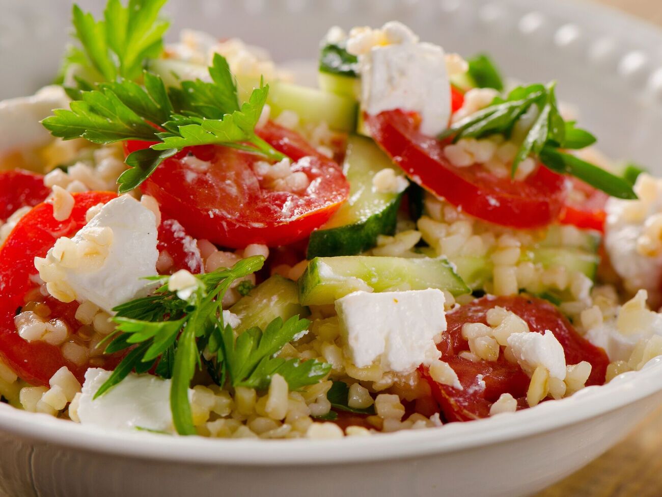 Для салата приготовьте 120 г булгура