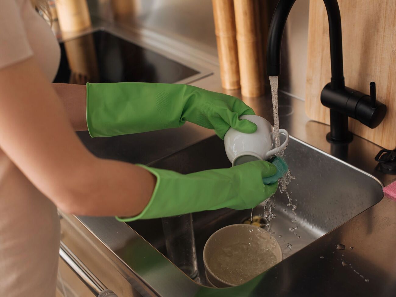 Чашку в конце нужно прополоскать