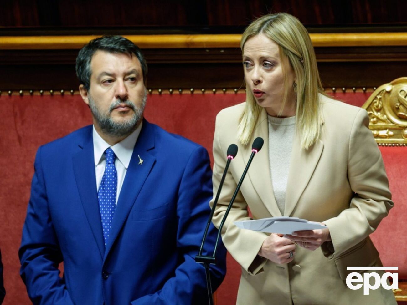 Мелони обещала помогать Украине, но Сальвини сомневается в необходимости дальнейшей поддержки Киева, отметили СМИ