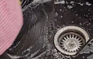 Для блестящего вида натрите раковину подсолнечным маслом