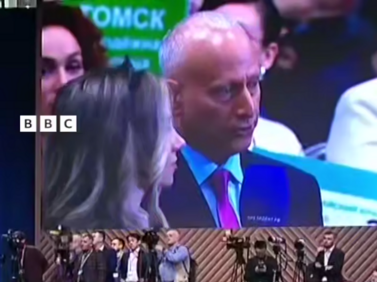 Стив Розенберг присутствовал на мероприятии, но российские госканалы брали интервью у другого мужчины