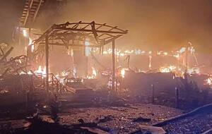 На месте обстрелов были пожары